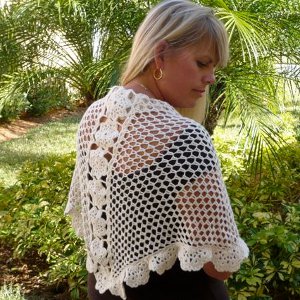 Kristin ElegantCrochetFlowerShawl Kristin ElegantCrochetFlowerShawl