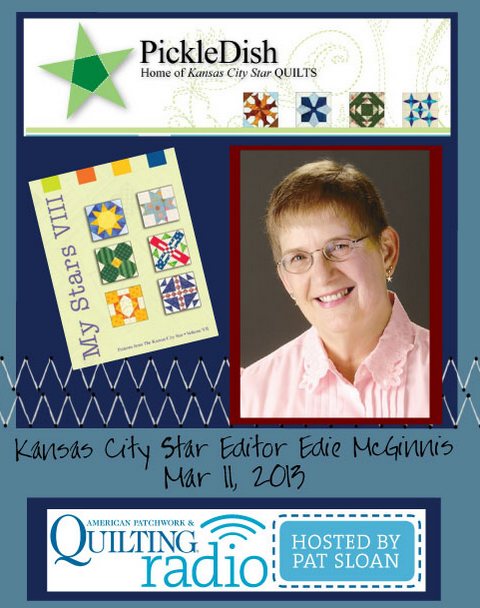 Pat Sloan American Patchwork and Quilting radio Edie McGinnis guest