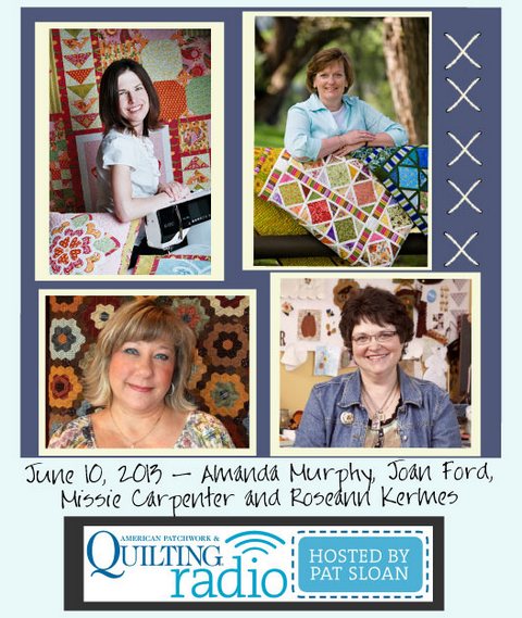 American Patchwork and Quilting Radio guest group button June 10 2013